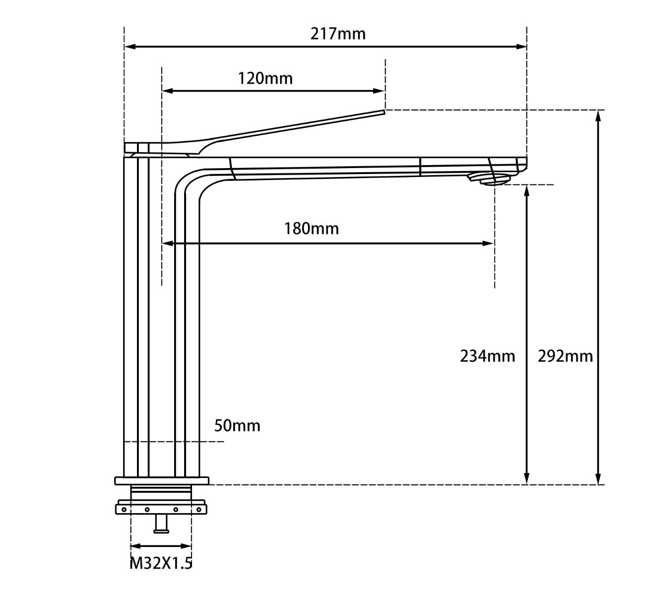 RUSHY Black Basin Mixer image 1
