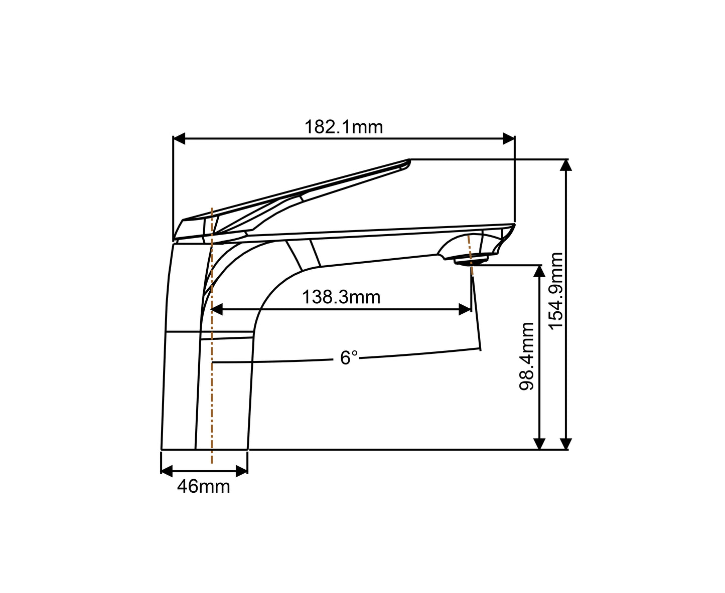 AU Black Basin Mixer image 1