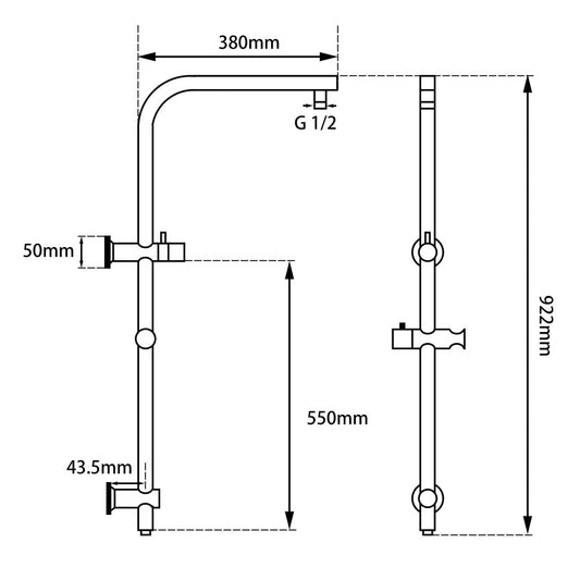 10" Brushed Nickel Shower Station image 1